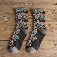 Butterfly and Flower Ethnic Style Socks