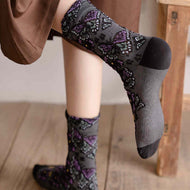 Butterfly and Flower Ethnic Style Socks