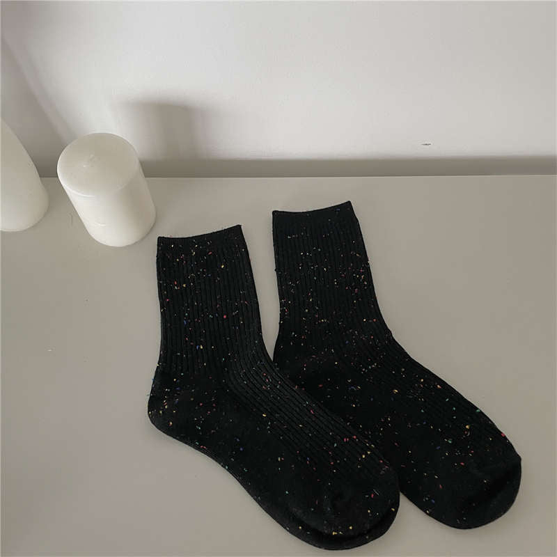 Women's Thin Strip Solid Color Socks