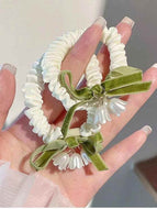 Lily of The Valley Bow Hair Rope Rubber Band