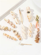 Women Shell and Conch Hair Clip Set