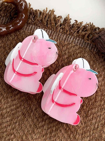 Pink Capybara Animal Hair Clip