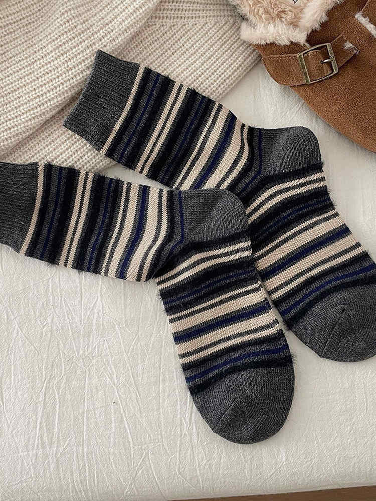 Striped Color-block Socks