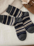 Striped Color-block Socks