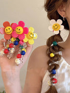 Small Flower Phone Cord Braided Hair Rope