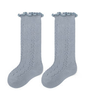 Solid Cotton Fungus Lace Socks for Baby