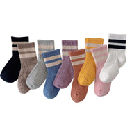 New Solid Striped Print Socks