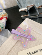 Cute Colorful Star Polka Dot Bangs Clip