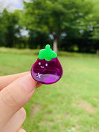 Vegetable Series Eggplant and Pepper Mini Hair Clips