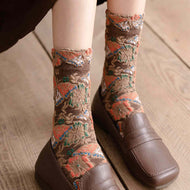 Butterfly and Flower Ethnic Style Socks