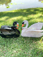 Black and White Swan Hairpin