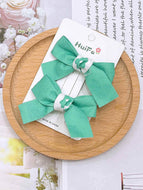 Children's Solid Color Bow Hairpin