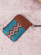 Light Coffee Southwestern Canvas Wallet