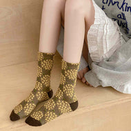 Versatile Retro Embossed Series Women's Socks