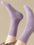 Women's Solid Color Mid-calf Socks