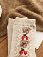 Bear Coffee Color Series Women's Socks