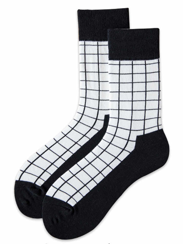 White Plaid Women's Socks