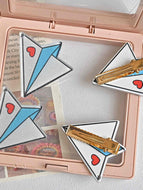 Heart Paper Plane Cartoon Hairpin