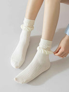 Women's Solid Color Lolita Mid-tube Socks