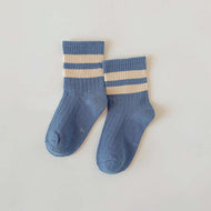 New Solid Striped Print Socks