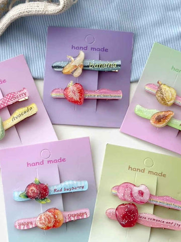 Fruit Hairpin Set Bangs Clip