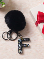 Black Hairball Pendant Keychain