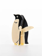 Penguin Black and White Acetate Hairpin