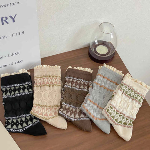 Lace Color Matching Women's Socks