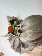 Puppy Hollow Stitching Color Cartoon Hairpin