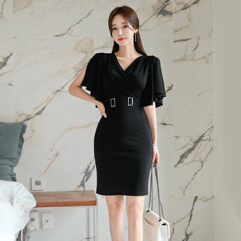 Black Work A-Line Dress