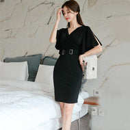 Black Work A-Line Dress