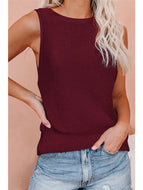 Waffle Deep V-neck Backless Sexy Undershirt Top