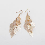 Colorful Seven Nine Leaf Earrings