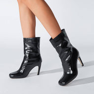 High Quality Women's All-match Stiletto High Heel Mid-well Boots Short Boots Martin Shoes