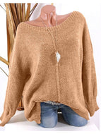 Women's Plus Size Loose Long Sleeve Sweater