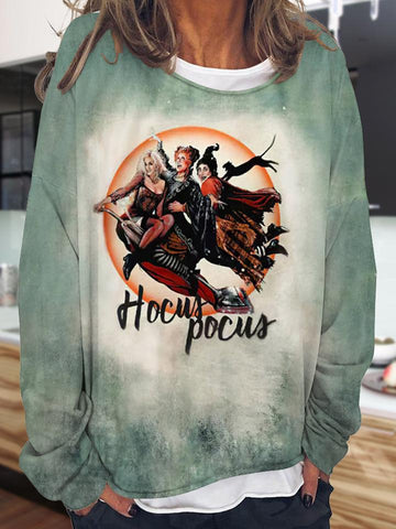 Hocus Pocus Skeleton Shift Bleach Sweatshirts