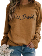 Ew David Letter Print Long Sleeve Crew Neck T-shirt