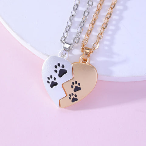 Pet Footprint Alloy Necklace