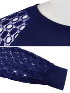 Lace Stitching Long-sleeved Dress