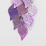 Colorful Seven Nine Leaf Earrings