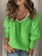 V-neck Sweater with Long Sleeves