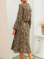 Leopard Print Mid-length Dress