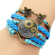 You Are My Sunshine Butterfly Bracelet