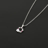 Romantic Flower Garland Rose Gold Necklace Pendant Gifts for Girls