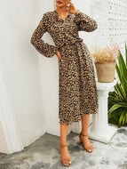 Leopard Print Mid-length Dress