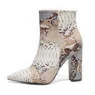 Snakeskin Print Sexy Boots