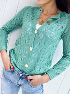 Women's Casual Knitted Cardigan In Solid Colors