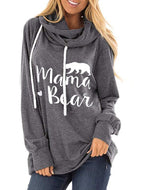 Women's Printed Loose Round Neck Hooded Sweater