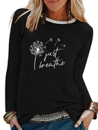 Dandelion Printed Long-sleeved Tops