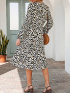 Leopard Print Mid-length Dress